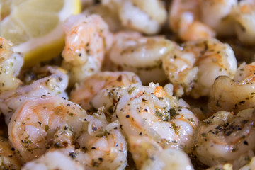 Shrimp Scampi with fresh lemon garlic parsley saute 