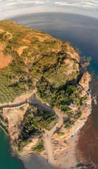 Aerial view of Terranera Beach, Elba Island - Italy
