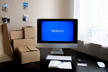 Delivery. Online shopping. Online shopping.