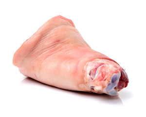 raw pork (leg) isolated on white background