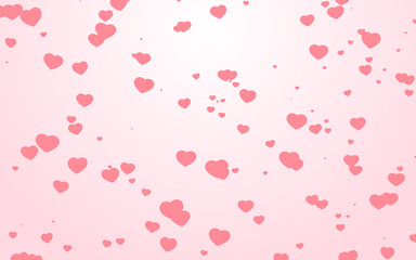 Valentine day pink hearts on pink background.