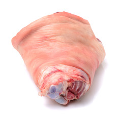raw pork (leg) isolated on white background