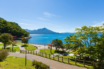 Naklejka premium 支笏湖