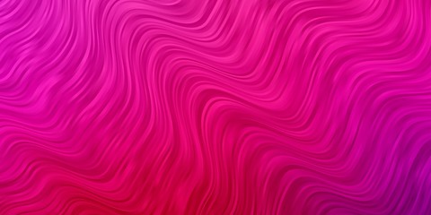 Light Purple, Pink vector texture with curves. Bright sample with colorful bent lines, shapes. Template for your UI design.
