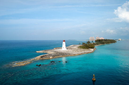Paradise Island Narrow Landscape With A Lighthouse