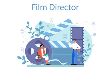 Film director concept illustration. Idea of creative people