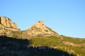 Fototapeta na wymiar Montañas de Alicante ciudad del Sol