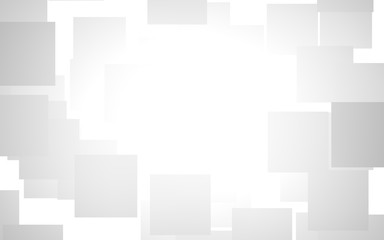 White abstract background. Misty backdrop with grey squares. 3D illustration