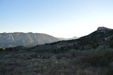 Vistas a las montañas de Alicante