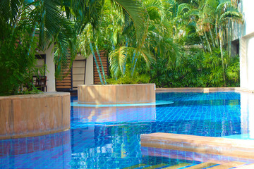 swimming pool in the garden