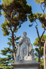 ROME, ITALY - 2014 AUGUST 17. A man sculpture in the street of Rome.