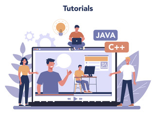 Frontend development online service or platform. Website