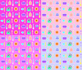 seamless pattern with kitchen tools