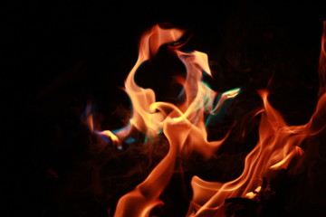 fire in the fireplace ,the wonderful flame.