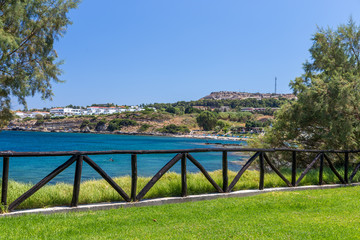 View of the Mediterranean beach