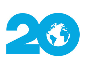 20 Year Anniversary Vector Template Design Illustration