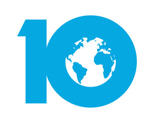 10 Year Anniversary Vector Template Design Illustration