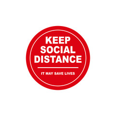 Social Distancing, Keep Distance, Stay Safe From Corona Covid19 Sign Vector Ready to print