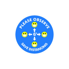 Social Distancing, Keep Distance, Stay Safe From Corona Covid19 Sign Vector Ready to print