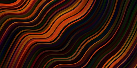 Dark Orange vector backdrop with bent lines. Colorful illustration in abstract style with bent lines. Design for your business promotion.