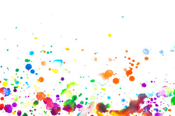 Abstract Vibrant Watercolour Splashes and Paint for Writing Over the Top or a Background