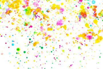 Abstract Vibrant Watercolour Splashes and Paint for Writing Over the Top or a Background