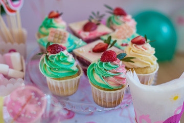 Candy bar and birthday decor