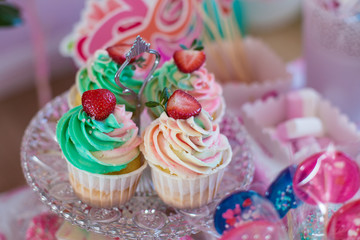 Candy bar and birthday decor