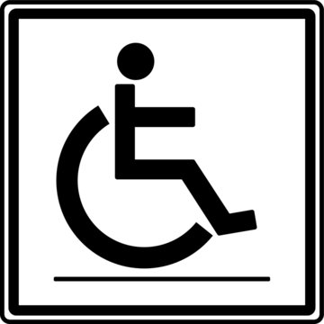 Disability icon, symbol, Vector illustration
