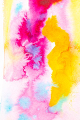 Abstract Vibrant Watercolour Splashes and Paint for Writing Over the Top or a Background