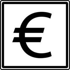 Euro sign, symbol, Vector illustration