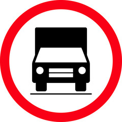 Lorry sign, symbol, Vector illustration