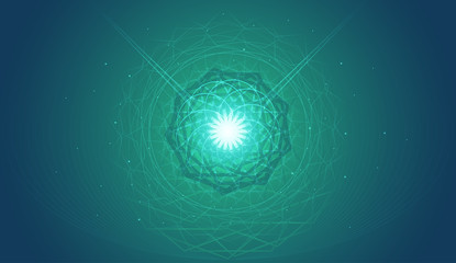 Nature Spirit Background. Spiritual Geometric Design