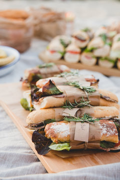 Sandwich au boeuf pour pique-nique en soir&eacute;e