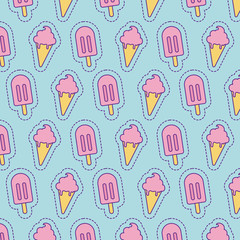 ice creams background vector design