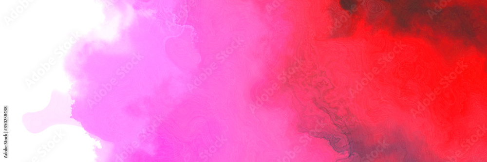 Poster abstract watercolor background with watercolor paint with neon fuchsia, crimson and moderate pink co