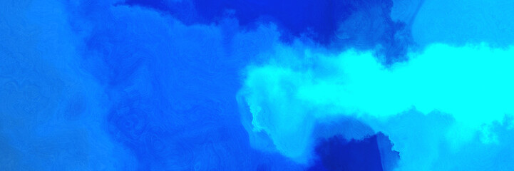 abstract watercolor background with watercolor paint with dodger blue, aqua and deep sky blue colors. can be used as web banner or background