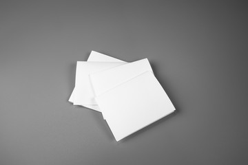 Blank portrait mock-up paper. brochure magazine isolated on gray, changeable background / white paper isolated on gray