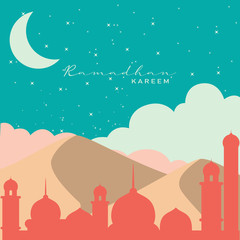 Ramadan kareem desert background