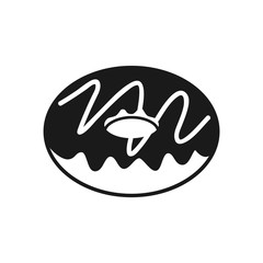 doughnut icon in trendy flat style