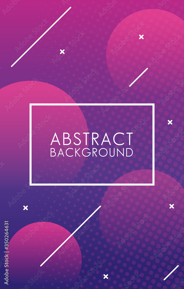 Poster rectangle frame in colorful abstract background