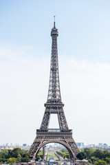 Fototapeta na wymiar The Eiffel Tower , a wrought-iron lattice tower on the Champ de Mars in Paris, France, named after the engineer Gustave