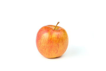 apple on a white background, top view