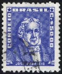 Postage stamps of the Brazil. Stamp printed in the Brazil. Stamp printed by Brazil.