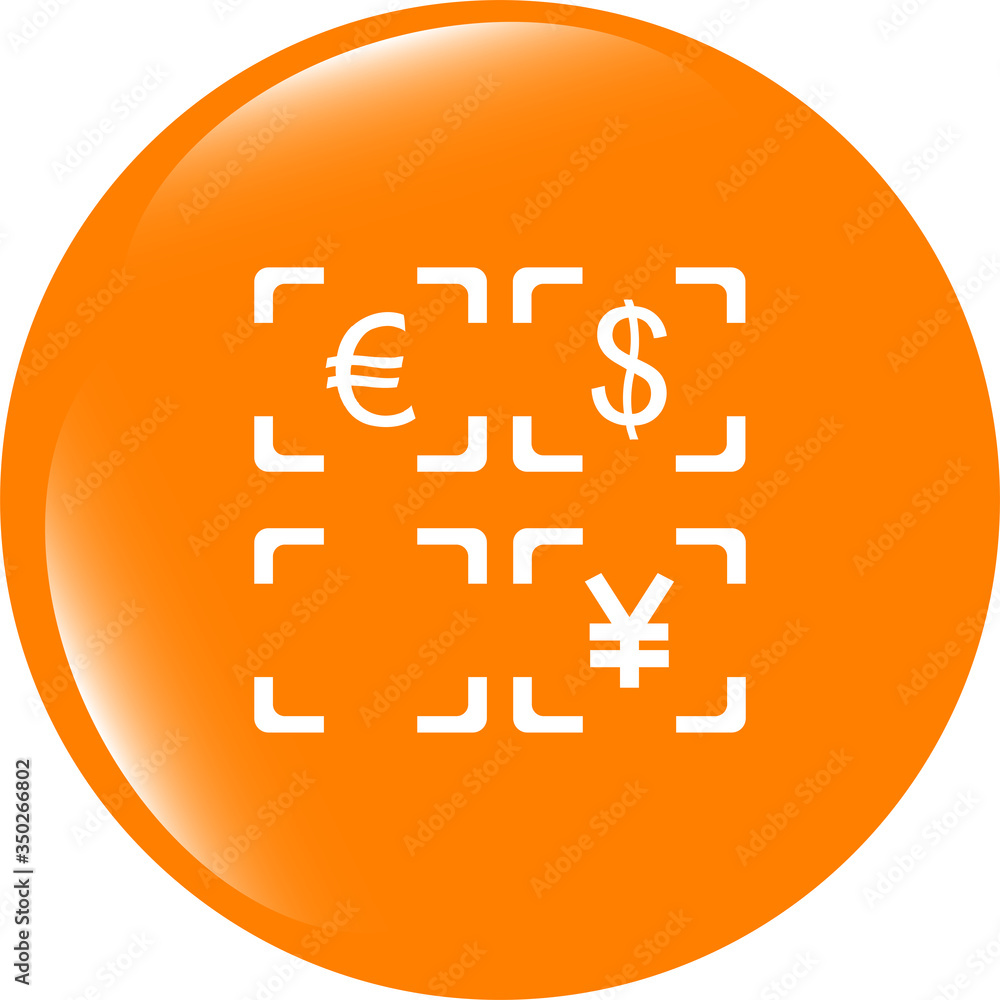Poster currency exchange sign icon. currency converter symbol. money label. shiny button. modern ui website