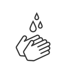 Fototapeta na wymiar Washing hands with soap vector sign. Clean Hands flat icon. Wash hand concept. Arm in foam soap bubbles. Personal hygiene. Disinfection, skin care. Antibacterial washing. EPS 10.