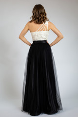 Fototapeta premium young model posing in fashion dress