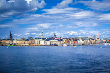 Fototapeta na wymiar Gamla Stan landscape in Stockholm, Sweden