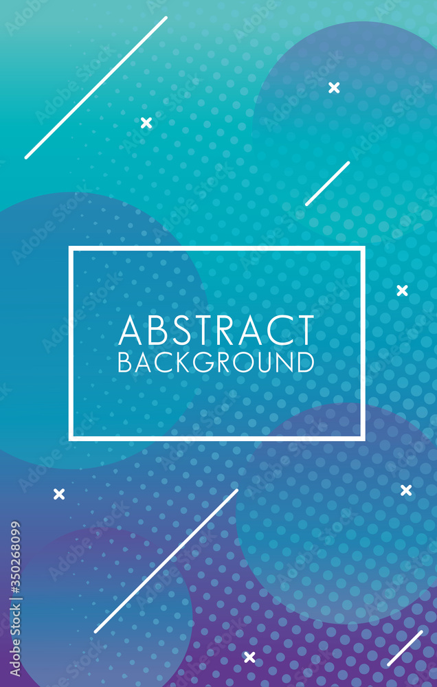Poster rectangle frame in colorful abstract background
