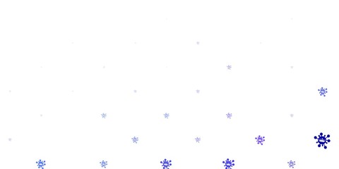 Light purple vector pattern with coronavirus elements.